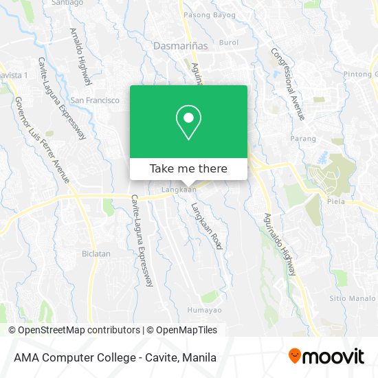 AMA Computer College - Cavite map