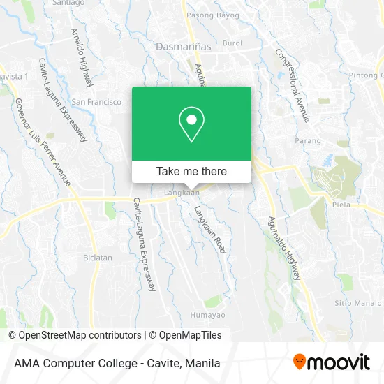AMA Computer College - Cavite map