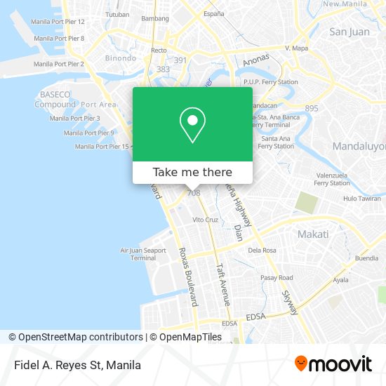 Fidel A. Reyes St map