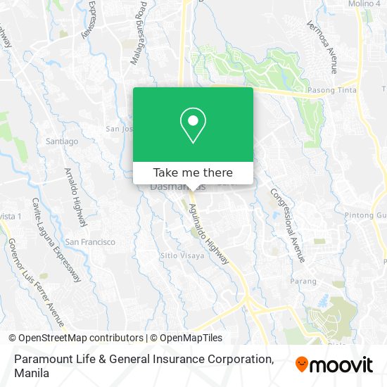 Paramount Life & General Insurance Corporation map