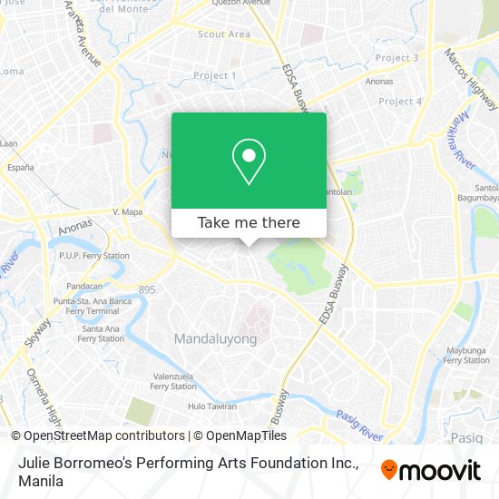 Julie Borromeo's Performing Arts Foundation Inc. map