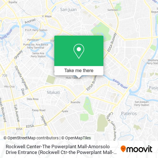Rockwell Center-The Powerplant Mall-Amorsolo Drive Entrance (Rockwell Ctr-the Powerplant Mall-am) map