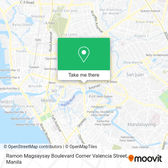 Ramon Magsaysay Boulevard Corner Valencia Street map