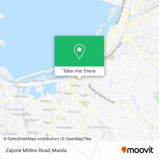 Zapote Molino Road map