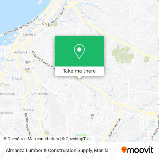 Almanza Lumber & Construction Supply map
