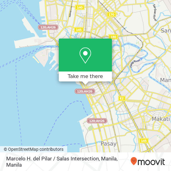 Marcelo H. del Pilar / Salas Intersection, Manila map