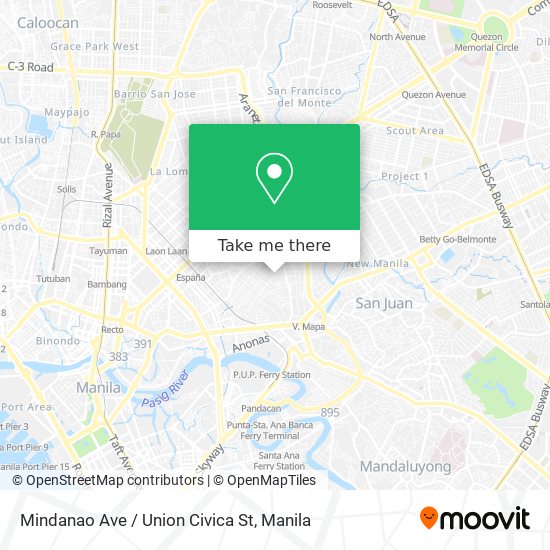 Mindanao Ave / Union Civica St map