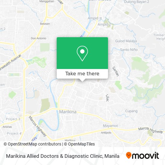 Marikina Allied Doctors & Diagnostic Clinic map