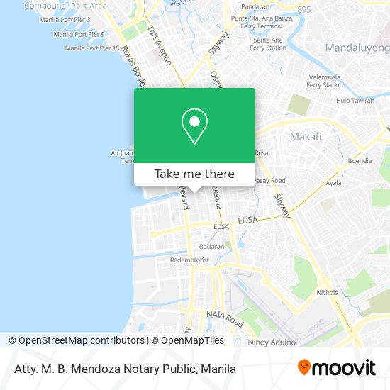 Atty. M. B. Mendoza Notary Public map