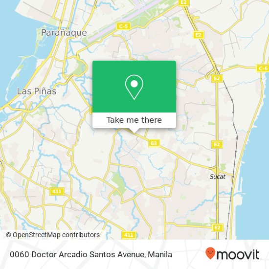 0060 Doctor Arcadio Santos Avenue map
