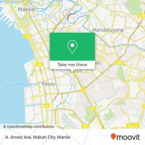 A. Arnaiz Ave, Makati City map