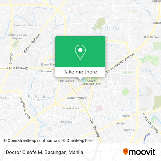 Doctor Cleofe M. Bacungan map