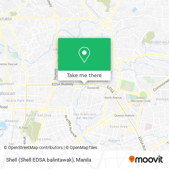 Shell (Shell EDSA balintawak) map