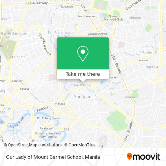 Our Lady of Mount Carmel School map
