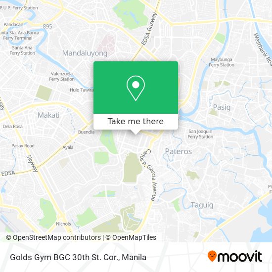 Golds Gym BGC 30th St. Cor. map