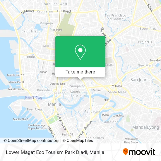 How to Get to Lower Magat Eco Tourism Park Diadi in Manila by Bus or Train?