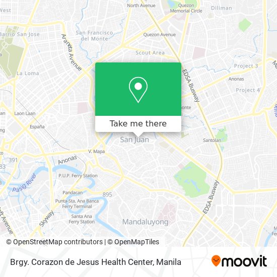 Brgy. Corazon de Jesus Health Center map