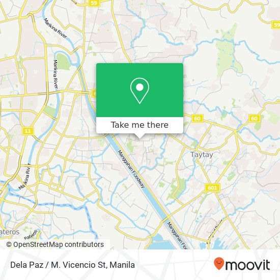 Dela Paz / M. Vicencio St map