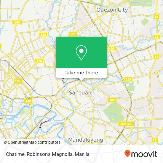 Chatime, Robinson's Magnolia map