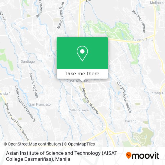 Asian Institute of Science and Technology (AISAT College Dasmariñas) map