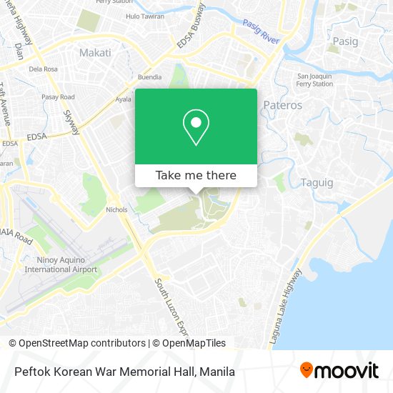 Peftok Korean War Memorial Hall map