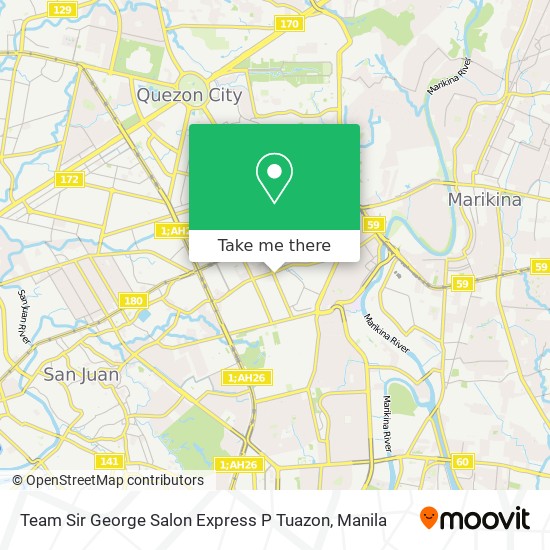 Team Sir George Salon Express P Tuazon map