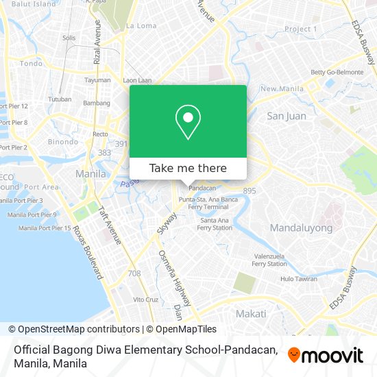 Official Bagong Diwa Elementary School-Pandacan, Manila map