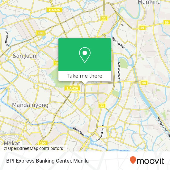 BPI Express Banking Center map