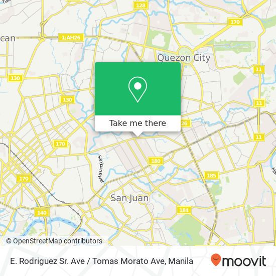 E. Rodriguez Sr. Ave / Tomas Morato Ave map