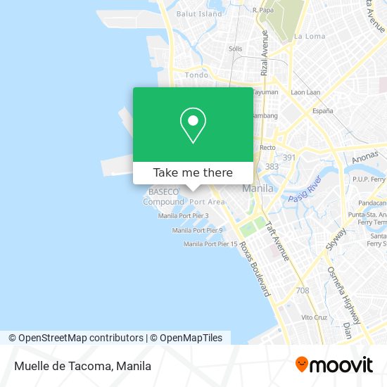 Muelle de Tacoma map