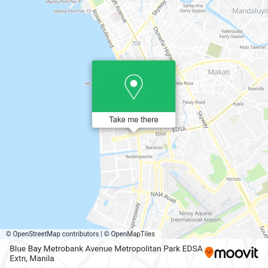 Blue Bay Metrobank Avenue Metropolitan Park EDSA Extn map