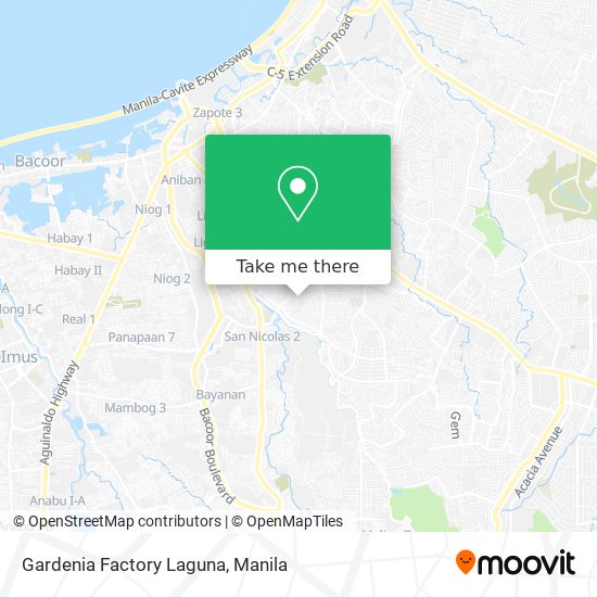 Gardenia Factory Laguna map
