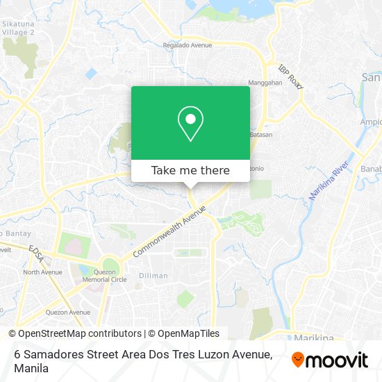 6 Samadores Street Area Dos Tres Luzon Avenue map