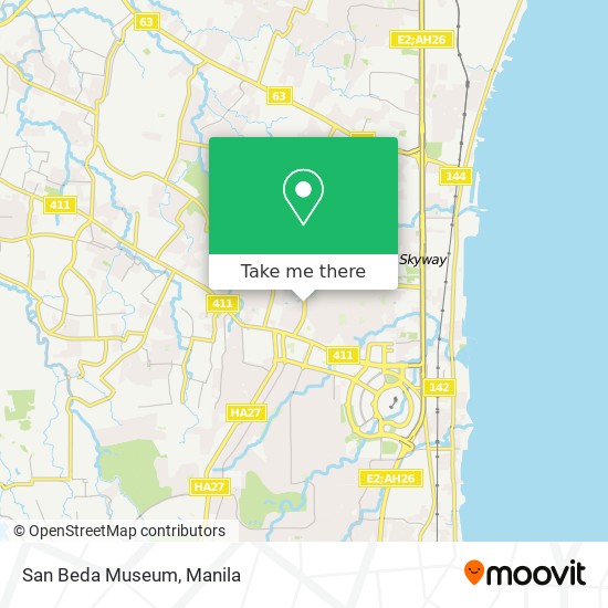 San Beda Museum map