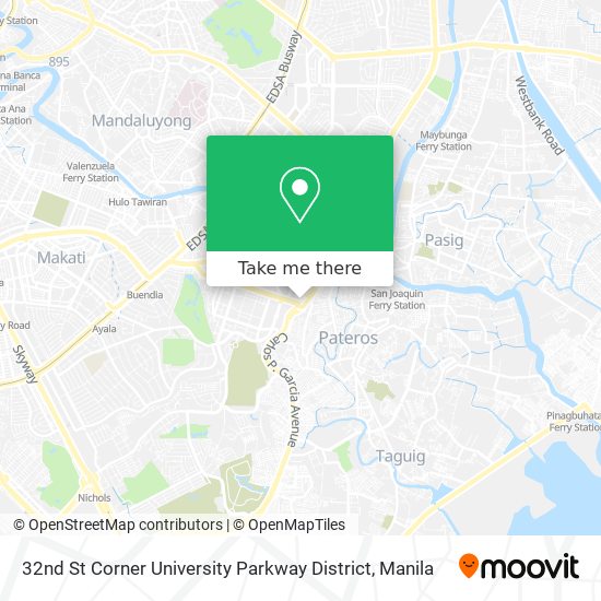 32nd St Corner University Parkway District map