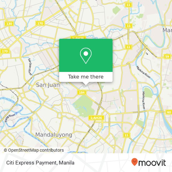 Citi Express Payment map