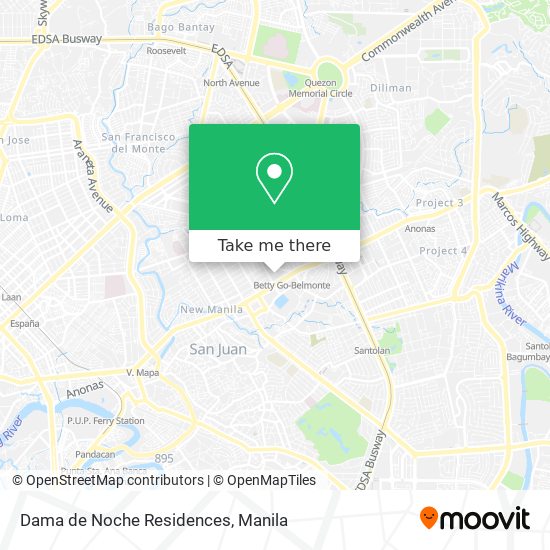 Dama de Noche Residences map