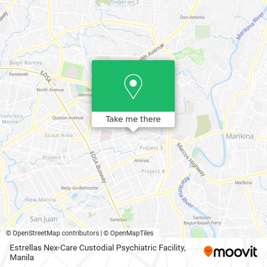 Estrellas Nex-Care Custodial Psychiatric Facility map