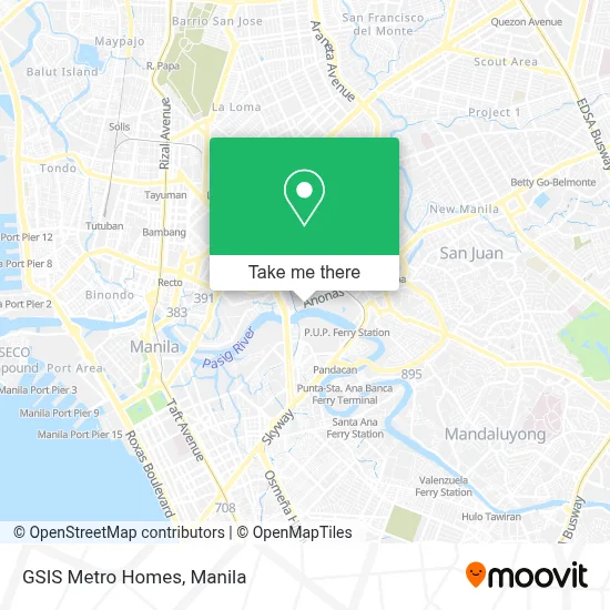 GSIS Metro Homes map