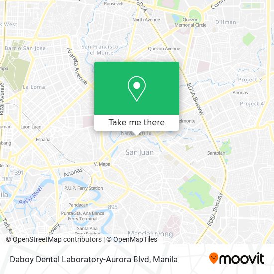 Daboy Dental Laboratory-Aurora Blvd map