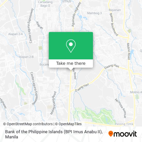 Bank of the Philippine Islands (BPI Imus Anabu II) map