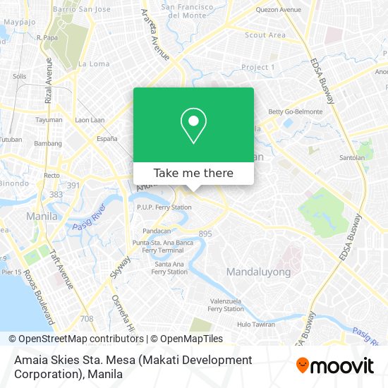 Amaia Skies Sta. Mesa (Makati Development Corporation) map