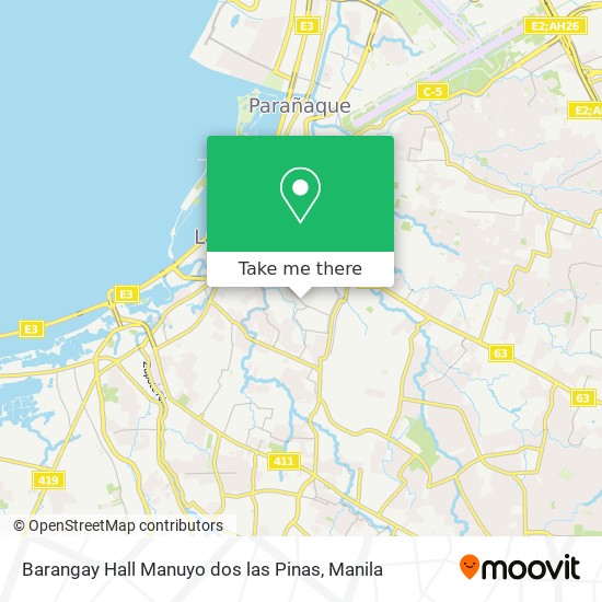 Barangay Hall Manuyo dos las Pinas map