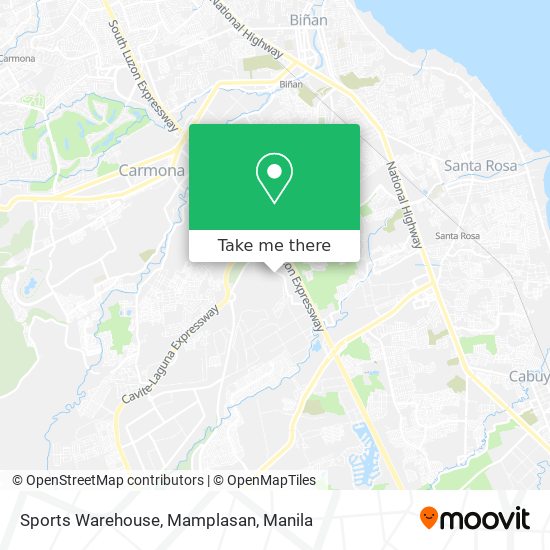 Sports Warehouse, Mamplasan map