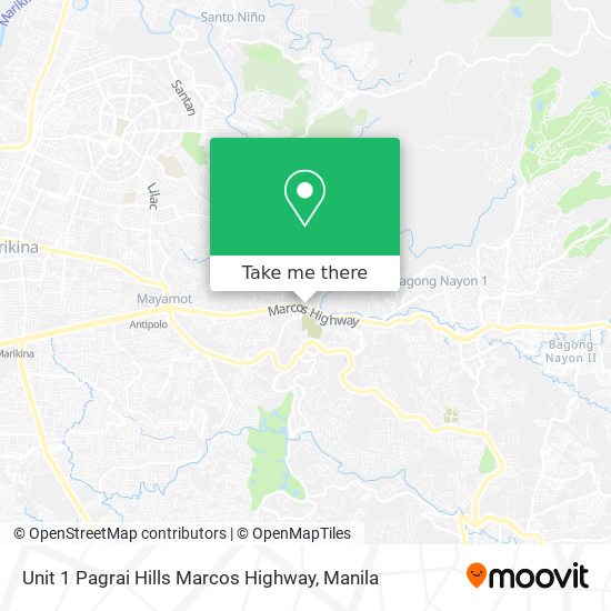 Unit 1 Pagrai Hills Marcos Highway map