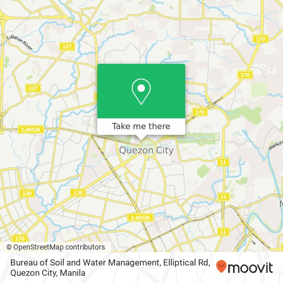 Bureau of Soil and Water Management, Elliptical Rd, Quezon City map