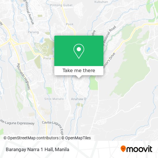 Barangay Narra 1 Hall map