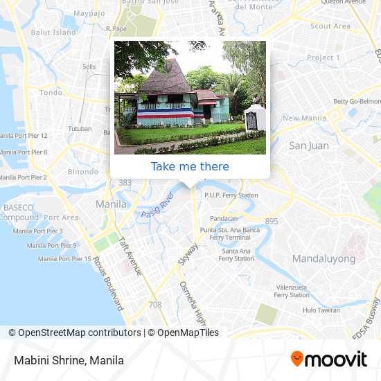 Mabini Shrine map