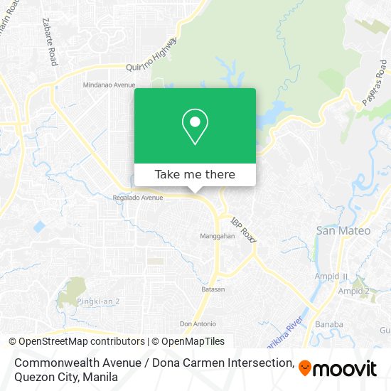 Commonwealth Avenue / Dona Carmen Intersection, Quezon City map