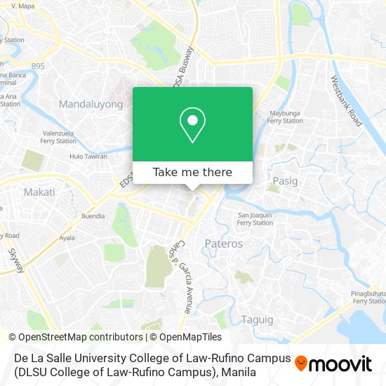 De La Salle University College of Law-Rufino Campus (DLSU College of Law-Rufino Campus) map